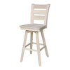 International Concepts Bar Height Table With 2 Ladder Back Swivel Bar Stools - 30 in. Seat Height K-7228-42-S293SW-2